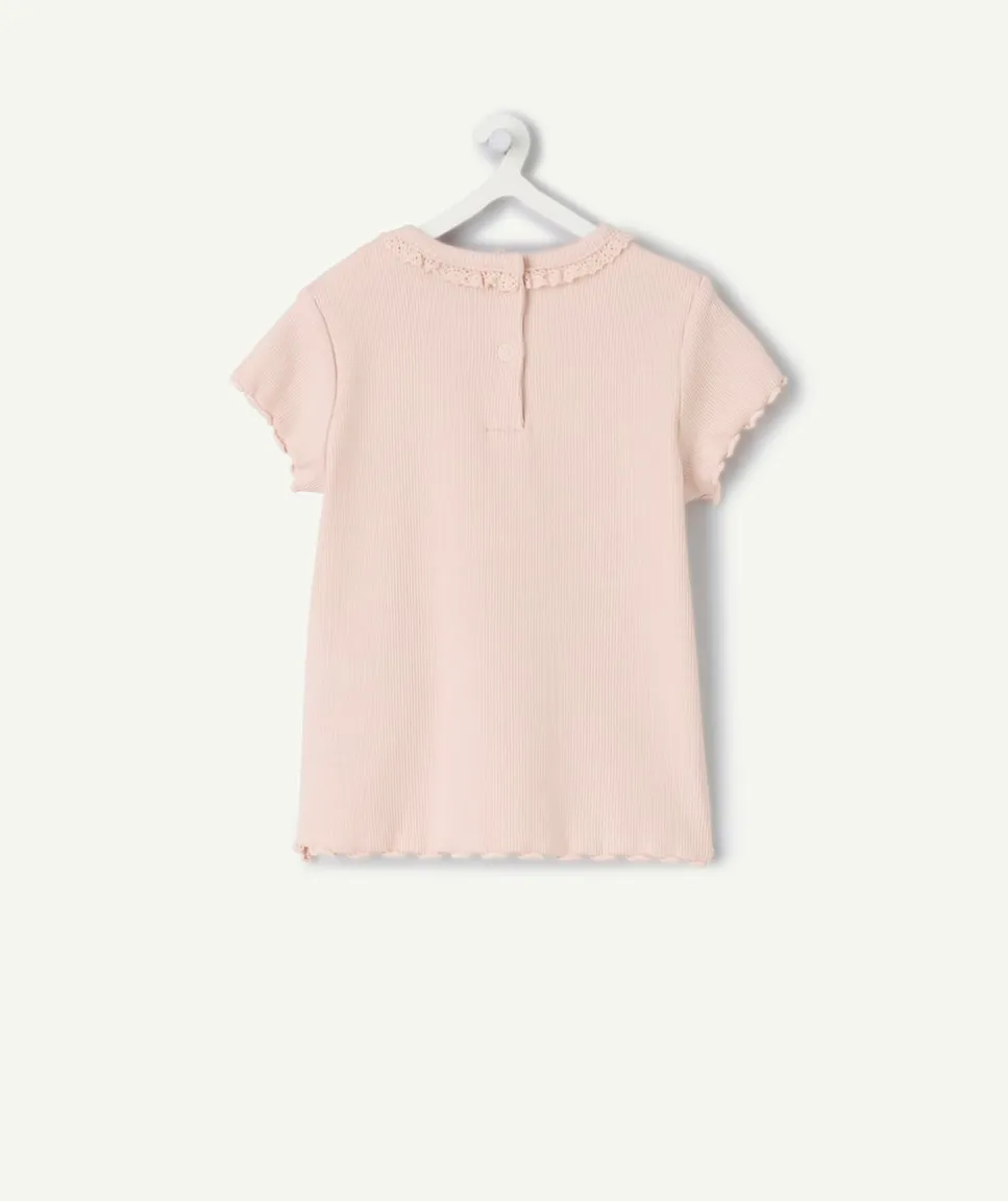 T-shirt bébé fille rose imprimé
