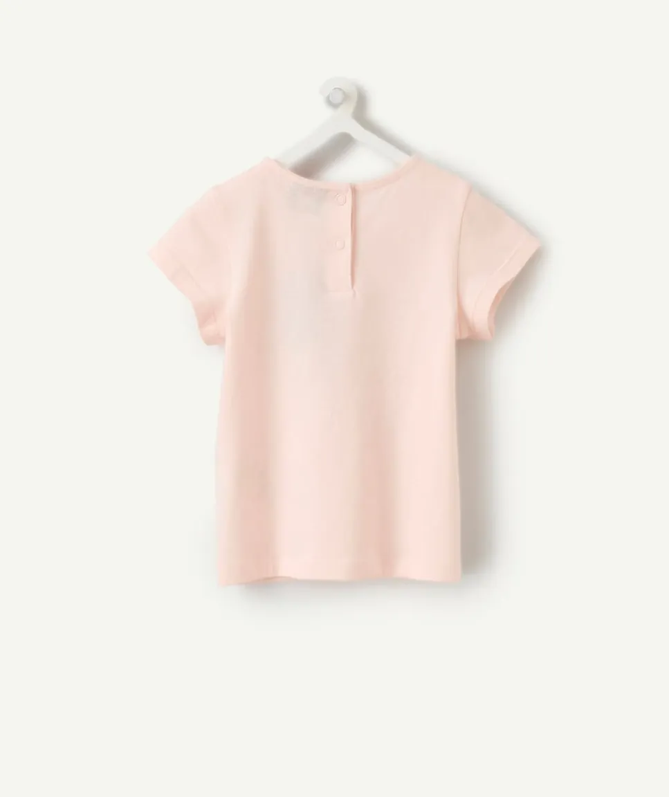 T-shirt bébé fille rose imprimé