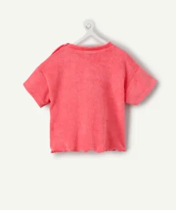 T-shirt bébé fille rose éponge