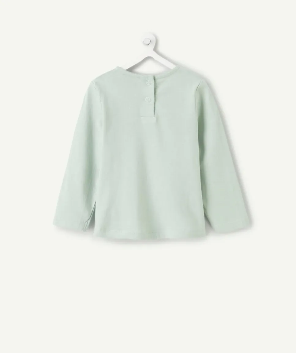 T-shirt bébé fille vert imprimé