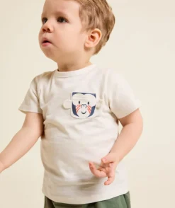 T-shirt bébé garçon blanc imprimé