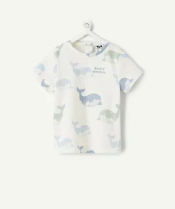 T-shirt bébé garçon blanc imprimé