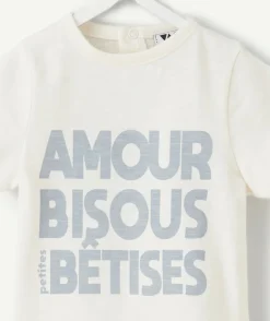 T-shirt bébé garçon blanc imprimé