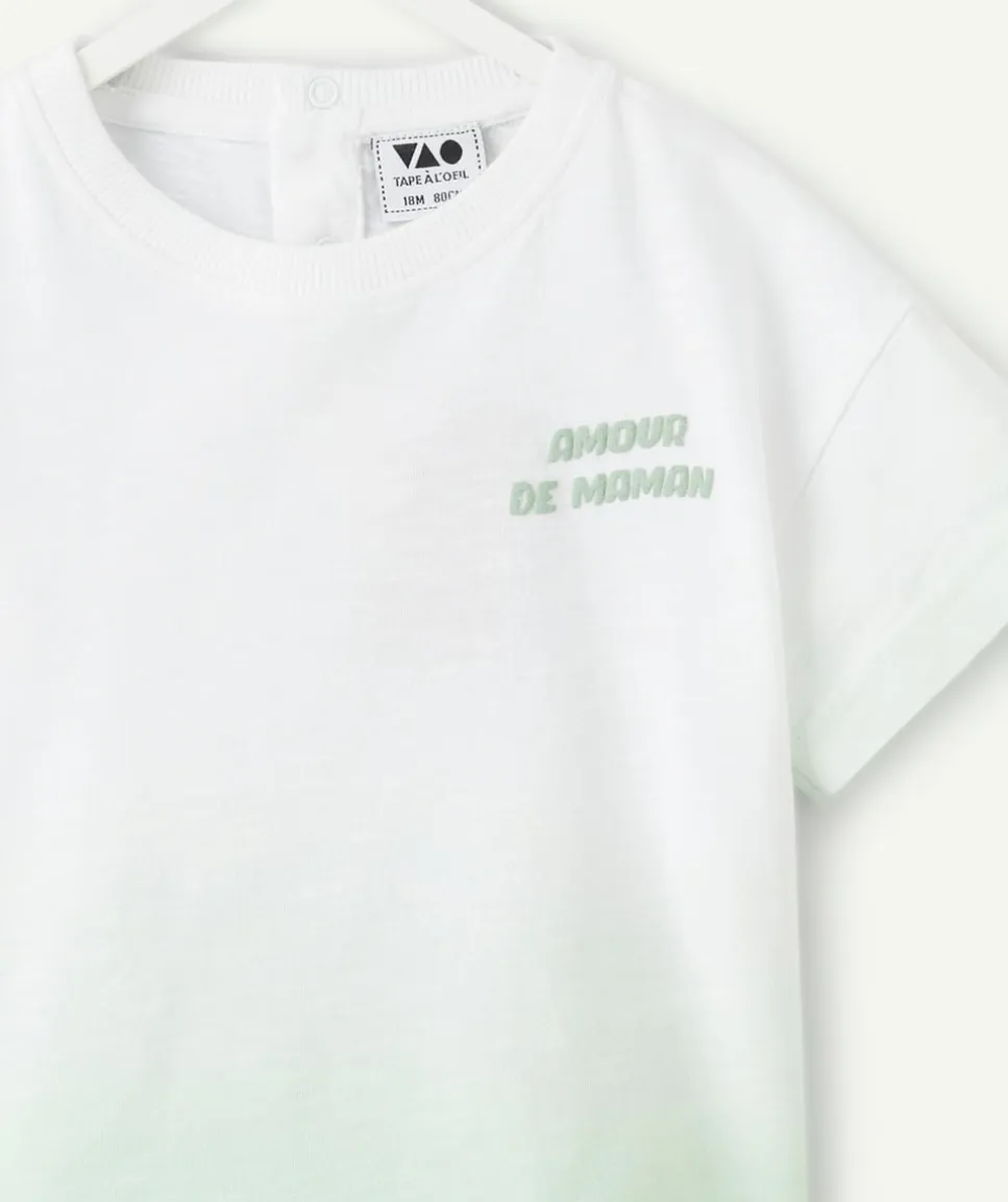 T-shirt bébé garçon blanc imprimé