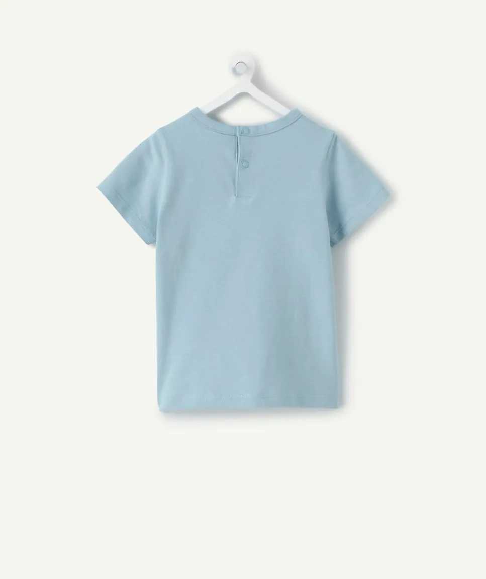 T-shirt bébé garçon bleu imprimé