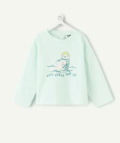 T-shirt bébé garçon bleu imprimé otarie