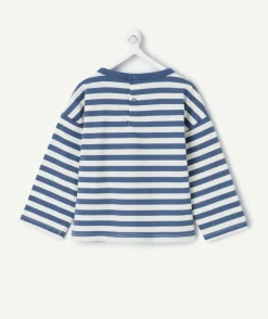 T-shirt bébé garçon bleu rayé