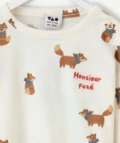 T-shirt bébé garçon écru imprimé renard
