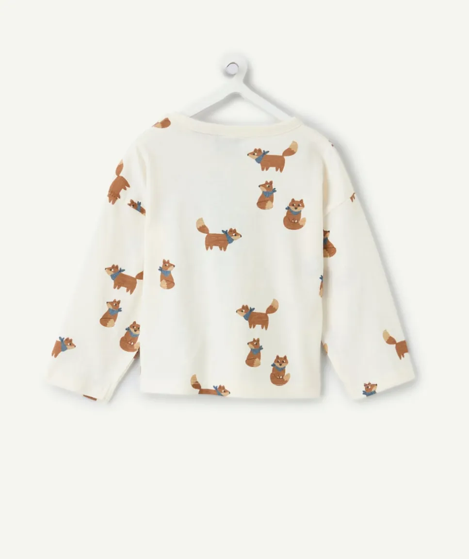 T-shirt bébé garçon écru imprimé renard