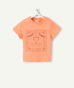 T-shirt bébé garçon en coton bio orange thème mexico