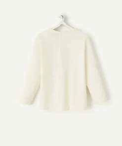 T-shirt bébé garçon en fibres recyclées blanc avec dinosaures