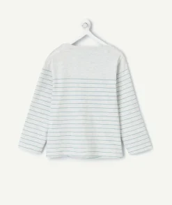 T-shirt bébé garçon gris rayé