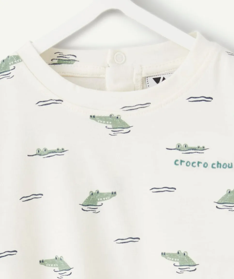 T-shirt bébé garçon imprimé crocodiles