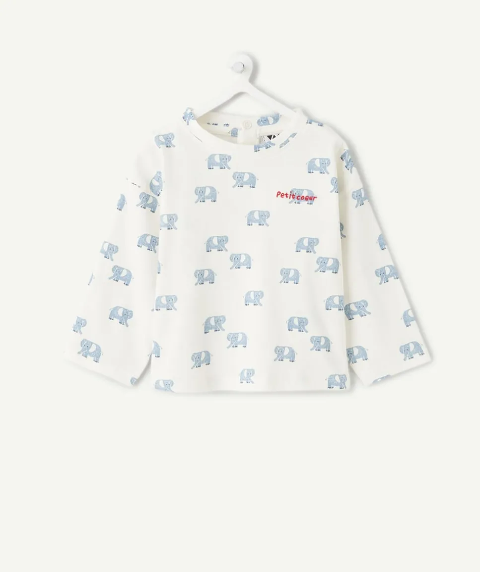 T-shirt bébé garçon imprimé éléphants