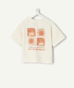 T-shirt bébé garçon oversize écru imprimé