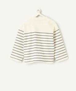 T-shirt bébé garçon rayé avec message