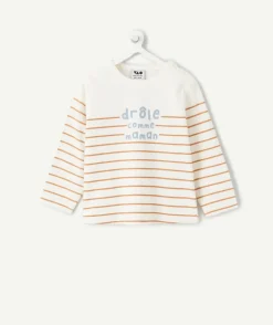 T-shirt bébé garçon rayé blanc