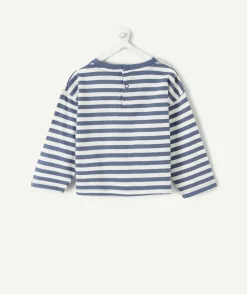 T-shirt bébé garçon rayé bleu