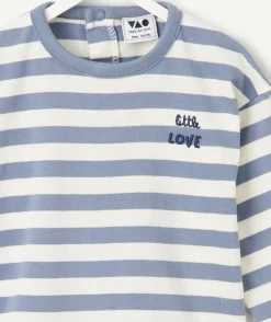 T-shirt bébé garçon rayé bleu et blanc