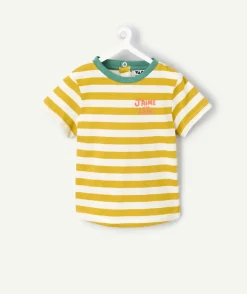 T-shirt bébé garçon rayé jaune