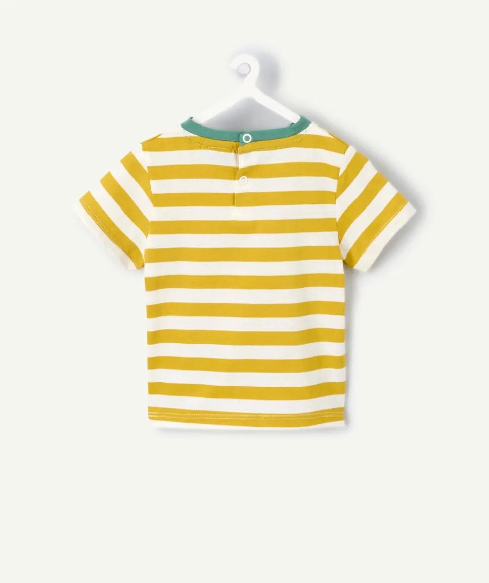 T-shirt bébé garçon rayé jaune