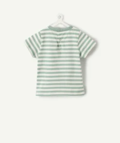 T-shirt bébé garçon rayé vert