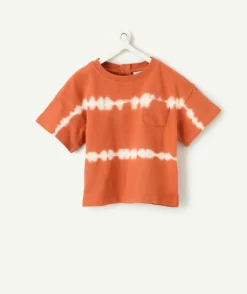 T-shirt bébé garçon tie-dye orange