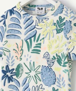T-shirt bébé imprimé tropical coloré