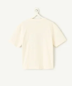 T-shirt blanc à manches courtes avec design "boston" pour garçon