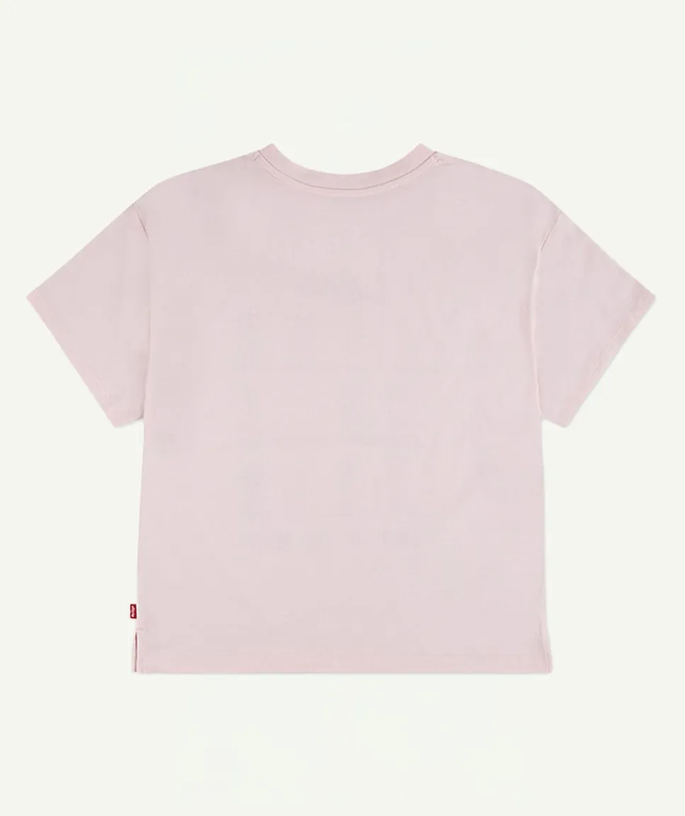T-shirt court rose imprimé