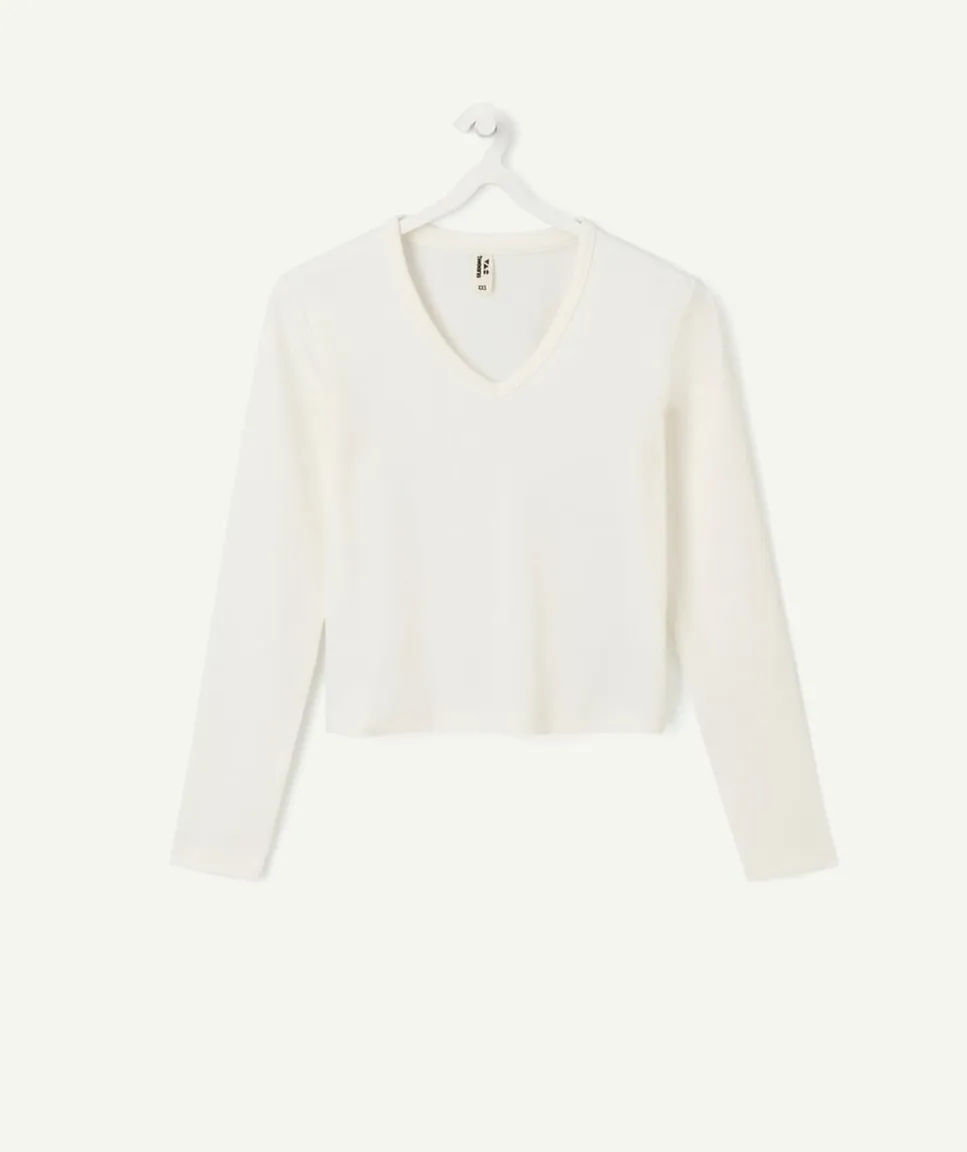T-shirt fille ajusté blanc