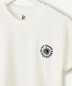 T-shirt fille blanc imprimé