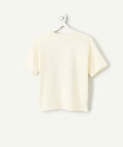 T-shirt fille blanc imprimé