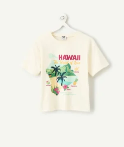 T-shirt fille blanc imprimé