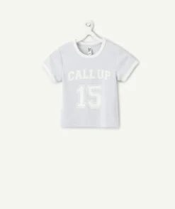 T-shirt fille bleu imprimé