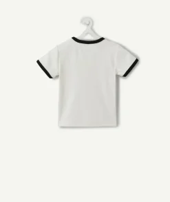T-shirt fille cintré blanc imprimé