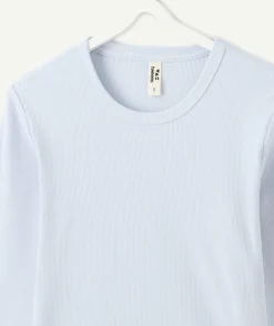 T-shirt fille cintré bleu ciel