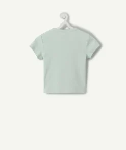 T-shirt fille cintré vert pastel