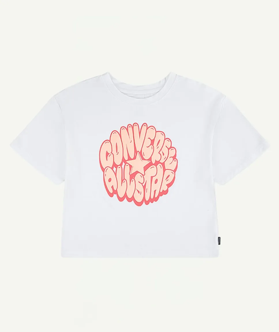 T-shirt fille court blanc
