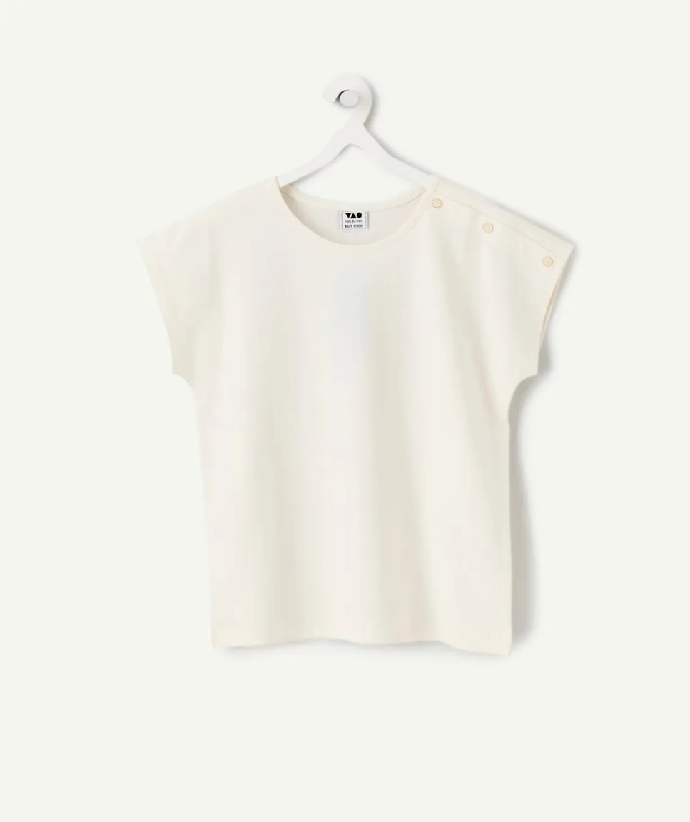 T-shirt fille écru