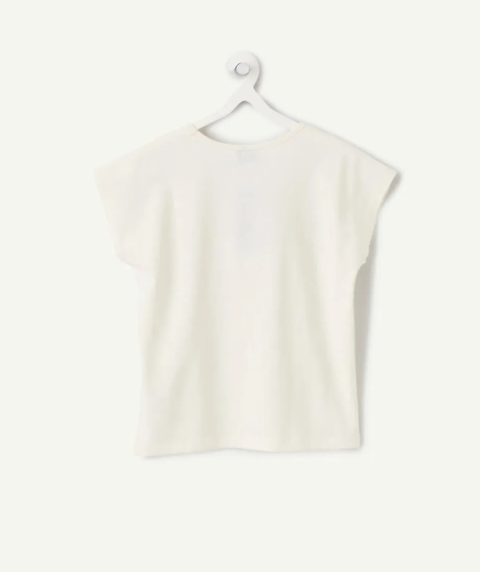 T-shirt fille écru