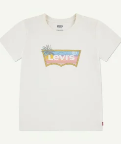 T-shirt fille écru imprimé