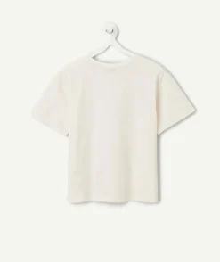 T-shirt fille écru imprimé colibris