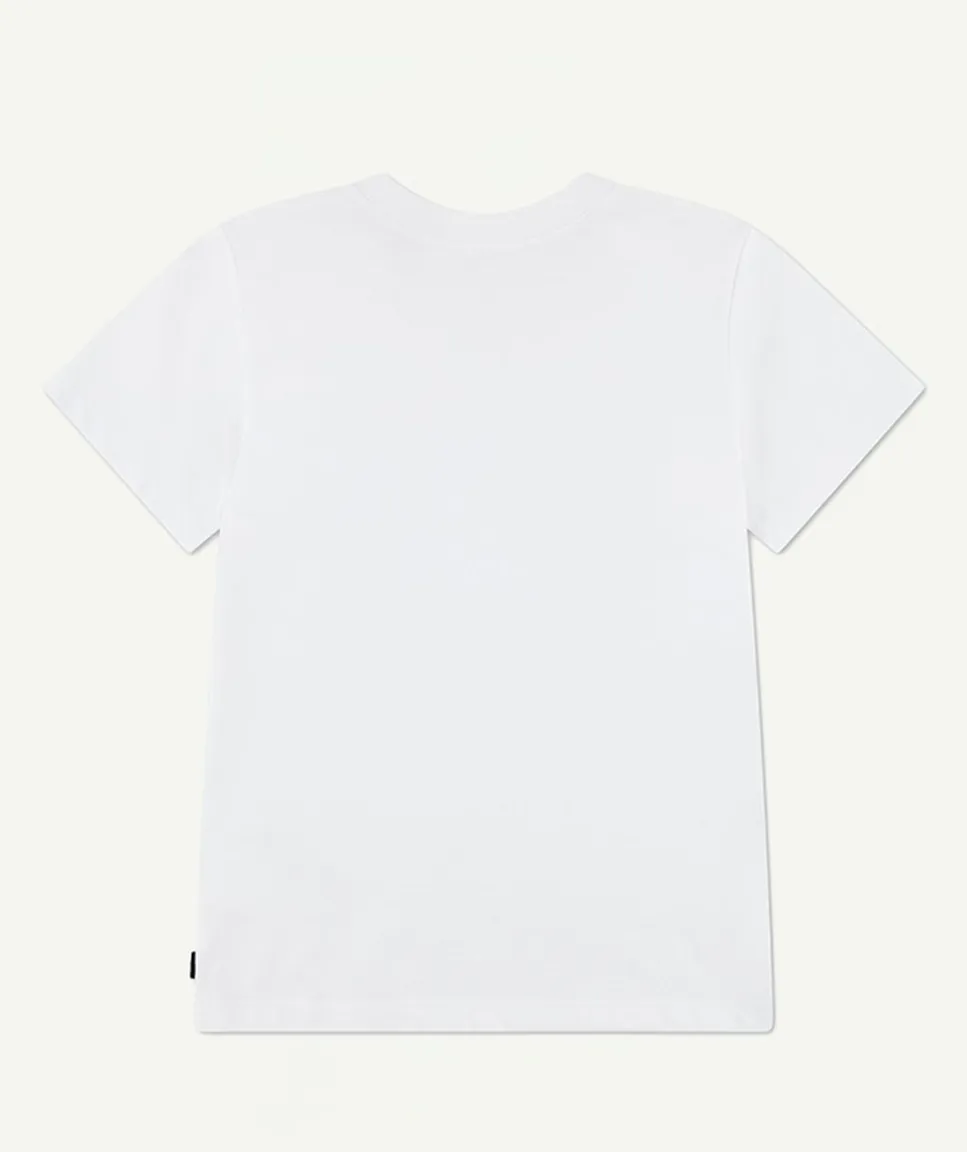 T-shirt fille droit imprimé écru