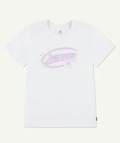 T-shirt fille droit imprimé écru