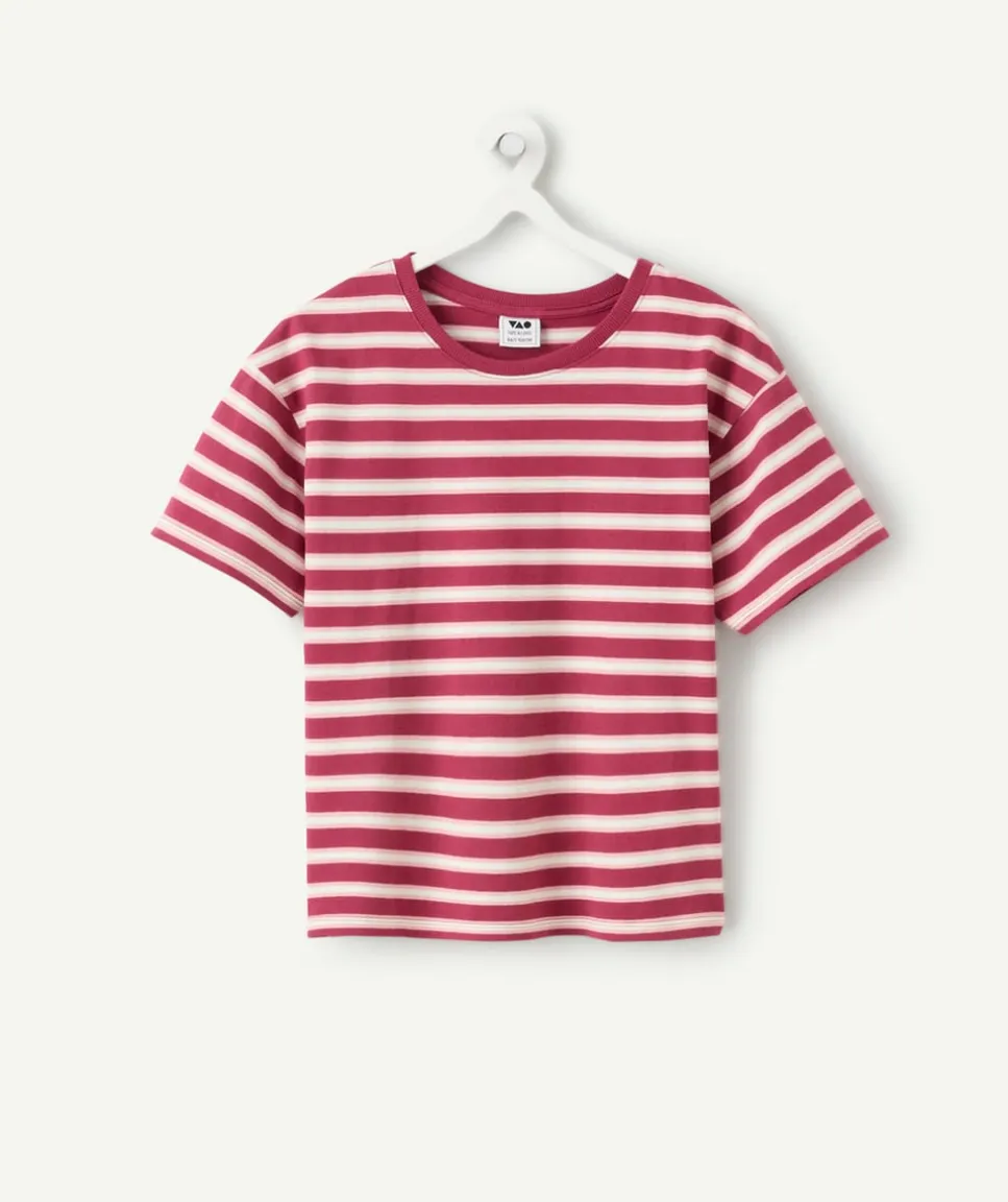 T-shirt fille droit rayé