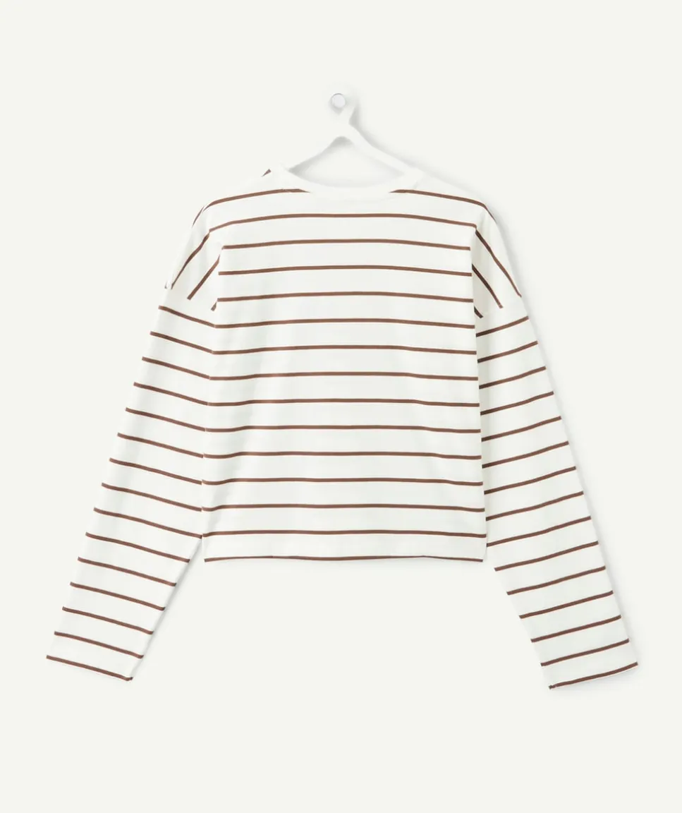 T-shirt fille droit rayé