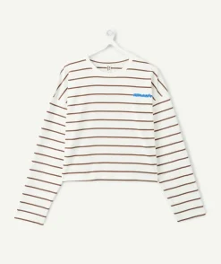 T-shirt fille droit rayé