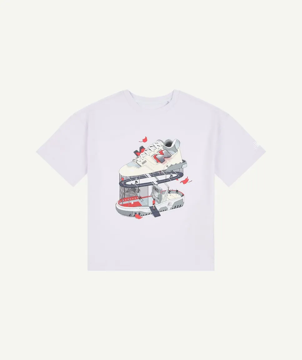 T-shirt fille imprimé baskets