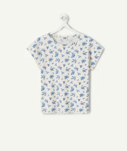 T-shirt fille imprimé floral coton